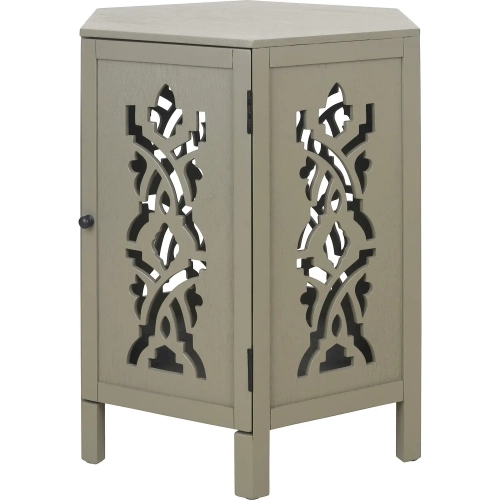 Seema Side End Table in Sage Green Wood